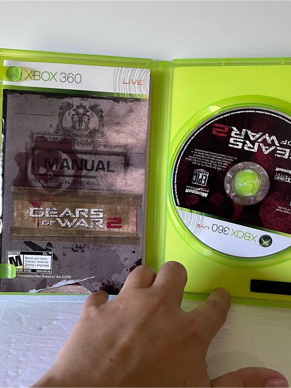 Xbox 360 Game Gears of War 2 Booklet Included Tested Works